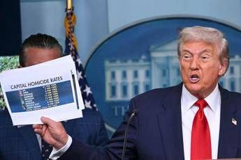 Trump annuncia le misure anti crimine per Washington Ci riprenderemo la capitale Trump annuncia le misure anti crimine per Washington Ci riprenderemo la capitale
