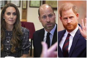 Harry William e Kate omaggiano la regina Elisabetta ma non si incontrano Harry William e Kate omaggiano la regina Elisabetta ma non si incontrano