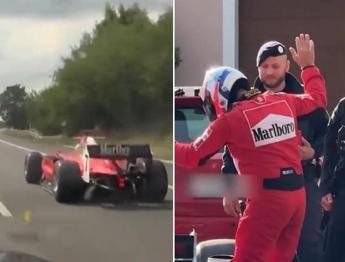 In autostrada con una Formula 1 arrestato il pilota fantasma In autostrada con una Formula 1 arrestato il pilota fantasma