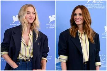 Julia Roberts presta i vestiti ad Amanda Seyfried la scelta sostenibile a Venezia Julia Roberts presta i vestiti ad Amanda Seyfried la scelta sostenibile a Venezia