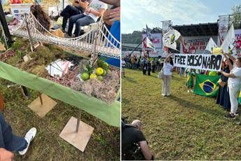Salamelle Alberto da Giussano e Bolsonaro la fede padana sul pratone di Pontida