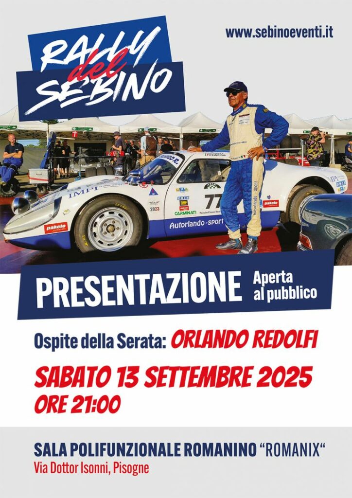 Serata speciale per il Rally del Sebino ospite donore Orlando Redolfi
