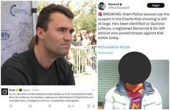 Virale e falso il killer di Charlie Kirk non si chiama come un gioco di parole in italiano