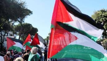 Sciopero per Gaza corteo pro Pal a Coverciano Italia Israele non deve giocarsi