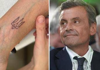 Calenda e il tatuaggio per lUcraina la foto su X
