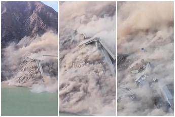 Cina crolla un ponte di 758 metri. Era stato inaugurato da pochi mesi Cina crolla un ponte di 758 metri. Era stato inaugurato da pochi mesi