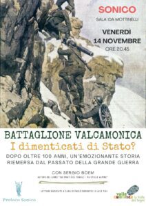 Sonico ricorda il Battaglione Valcamonica i dimenticati di Stato Sonico ricorda il Battaglione Valcamonica i dimenticati di Stato