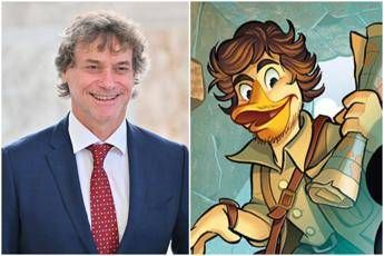 Dopo Piero anche Alberto Angela debutta su Topolino eccolo in versione papero
