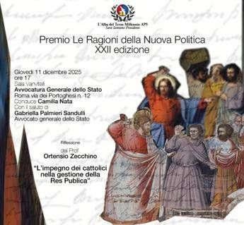 Premio Ragioni della nuova politica oggi la cerimonia della XXII edizione Premio Ragioni della nuova politica oggi la cerimonia della XXII edizione