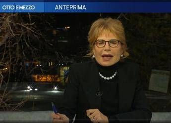 Incendio a Davos Lilli Gruber via dallo studio di Otto e Mezzo Incendio a Davos Lilli Gruber via dallo studio di Otto e Mezzo