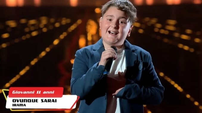 La forza e il talento di Giovanni Frassi a 11 anni incanta “The Voice Kids” e commuove l’Italia