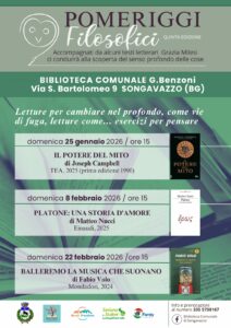 Songavazzo, tornano i Pomeriggi Filosofici 2026 letture per cambiare nel profondo