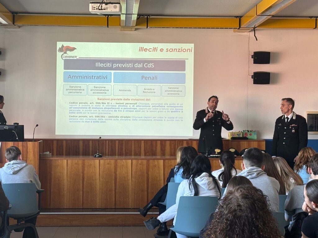Arma dei Carabinieri incontro con gli studenti dell’Istituto “Oberdan” di Treviglio per promuovere la cultura della legalità