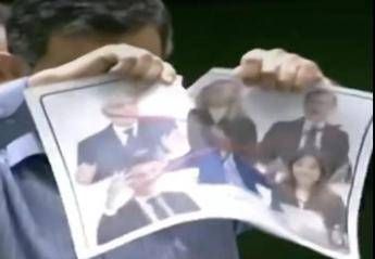 Iran deputato straccia foto dei leader europei ce anche Mattarella. Tajani convoca lambasciatore