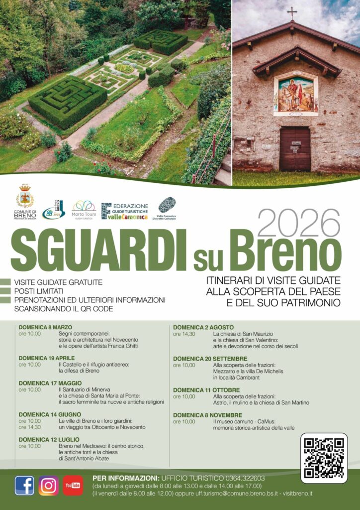 “Sguardi su Breno”, tornano le visite guidate gratuite nove appuntamenti da marzo a novembre