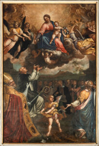 Vergine in gloria col Bambino e i santi Domenico Martino e Caterina e i Misteri del Rosario Nembro Vergine in gloria col Bambino e i santi Domenico Martino e Caterina e i Misteri del Rosario Nembro