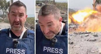 Israele giornalista in diretta scampa a raid aereo in Libano