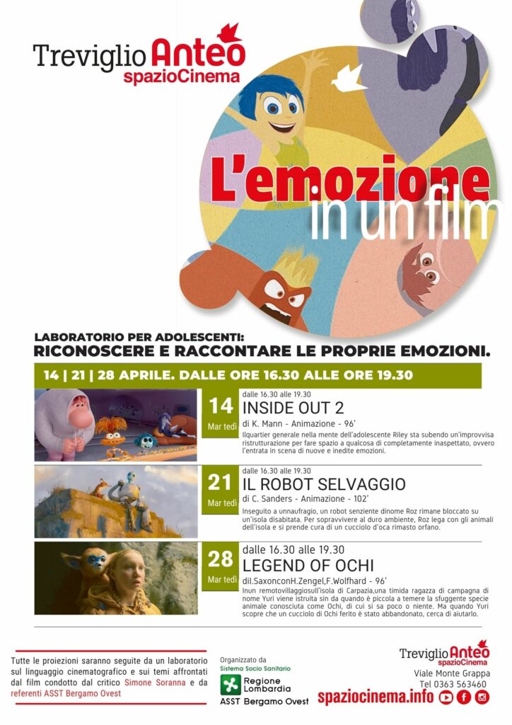 LASST porta gli adolescenti al cinema al via il progetto LEmozione in un film L’ASST porta gli adolescenti al cinema al via il progetto “L’Emozione in un film”
