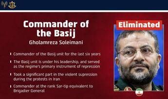 Raid israeliano a Teheran ucciso il capo dei Basij Gholamreza Soleimani
