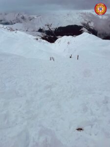 Valanga sotto Cima Verde sopra Colere una persona coinvolta, soccorsa dal Soccorso Alpino