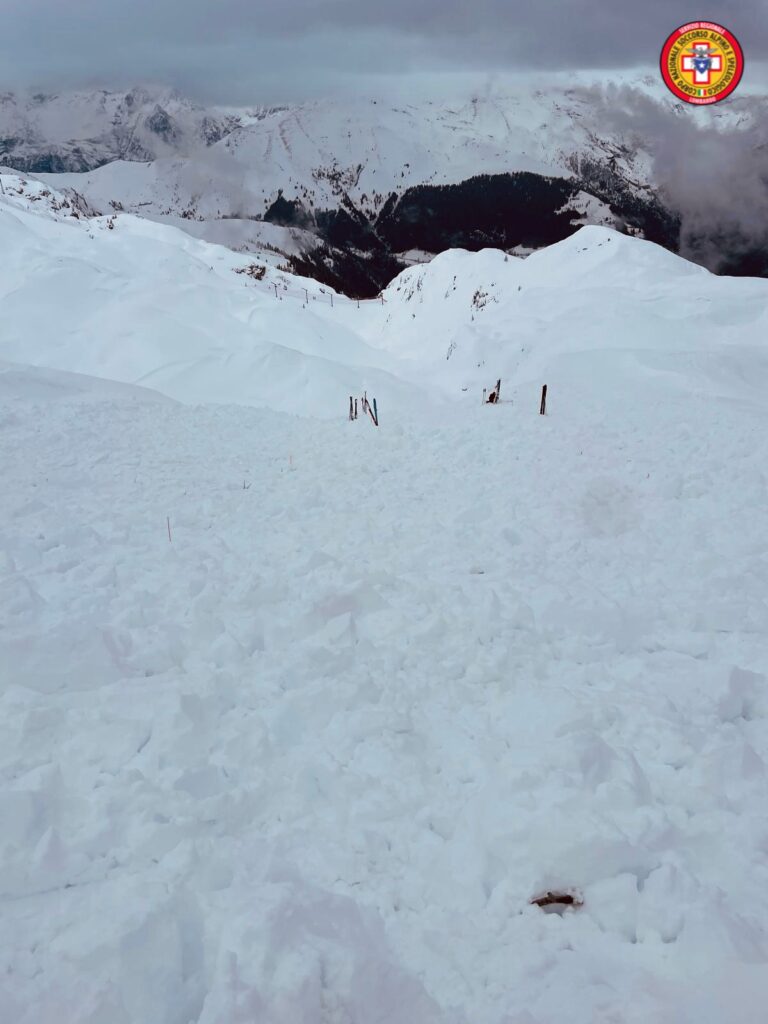Valanga sotto Cima Verde sopra Colere una persona coinvolta, soccorsa dal Soccorso Alpino