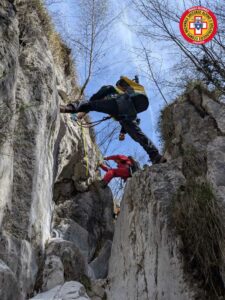 Cerete, esercitazione del Soccorso Alpino al via il programma formativo 2026 della squadra forra