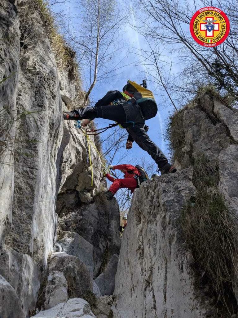 Cerete, esercitazione del Soccorso Alpino al via il programma formativo 2026 della squadra forra