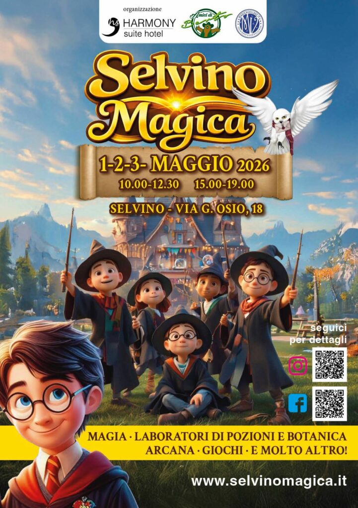 Selvino Magica, evento dal 1 al 3 maggio 2026 a Selvino scuola di magia per famiglie e bambini nelle Prealpi Orobie