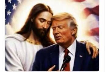 Trump abbracciato a Gesu il post e la nuova polemica