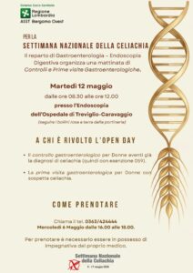Celiachia e MICI, visite straordinarie il 12 e 13 maggio a Bergamo Ovest come prenotare