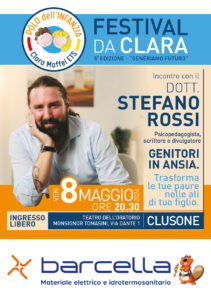 Festival “Da Clara” a Clusone serata speciale l’8 maggio con il pedagogista Stefano Rossi