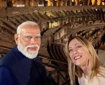 Italia India Meloni accoglie lamico Modi Welcome to Rome