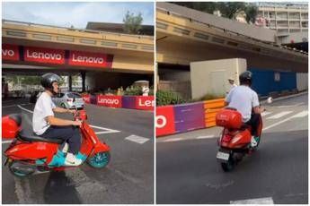 Sinner relax a Montecarlo paparazzato. in vespa