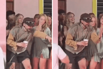 Chiara Ferragni al concerto di Bad Bunny a Madrid ma. sul palco il video