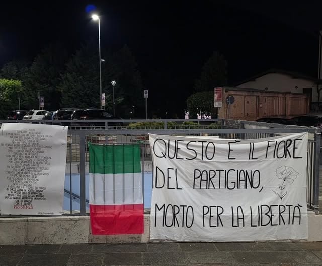 Gardone Val Trompia, striscioni antifascisti dopo il presidio di Forza Nuova «Ora e sempre Resistenza»