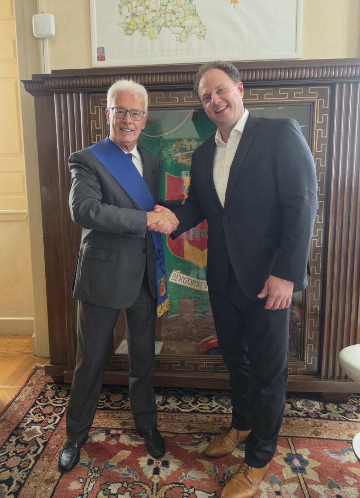 Bergamo, il presidente Gafforelli riceve il sindaco di Ludwigsburg si rafforza l'amicizia tra le due comunità