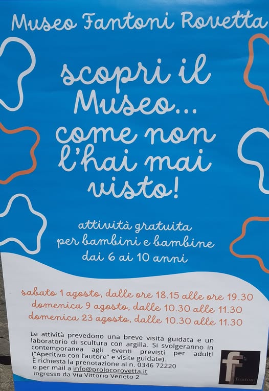 Museo Fantoni di Rovetta tre appuntamenti gratuiti per bambini alla scoperta dellarte Museo Fantoni di Rovetta tre appuntamenti gratuiti per bambini alla scoperta dell'arte