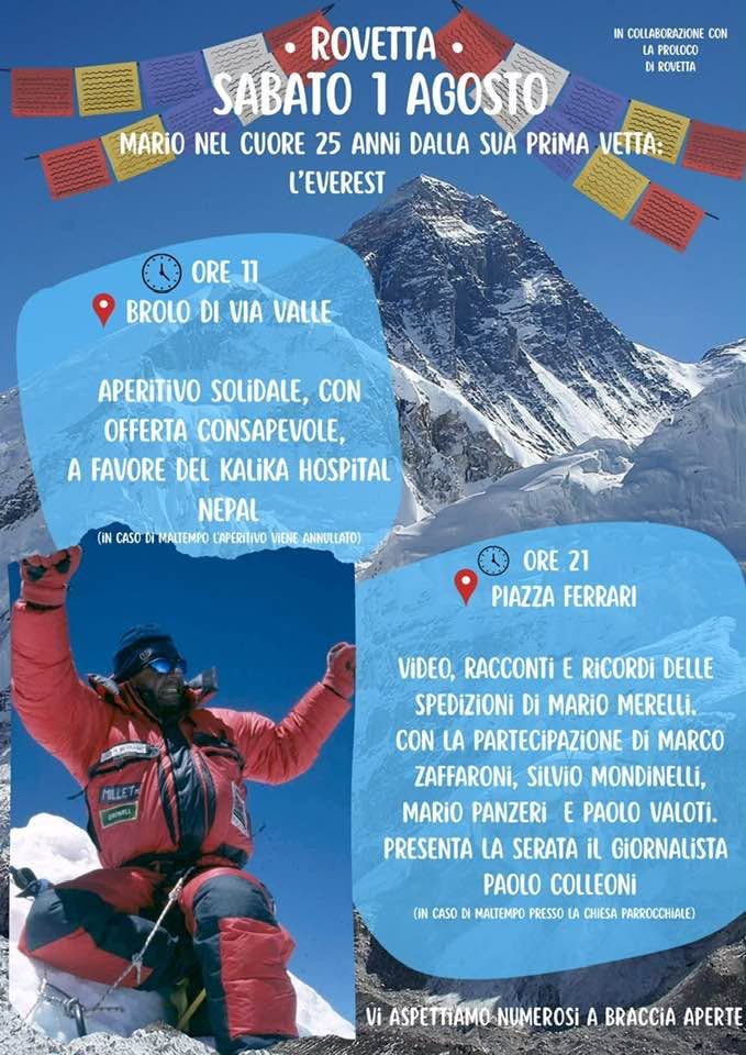 Rovetta celebra Mario Merelli a 25 anni dalla prima vetta sull’Everest una giornata tra solidarietà, ricordi e grandi alpinisti