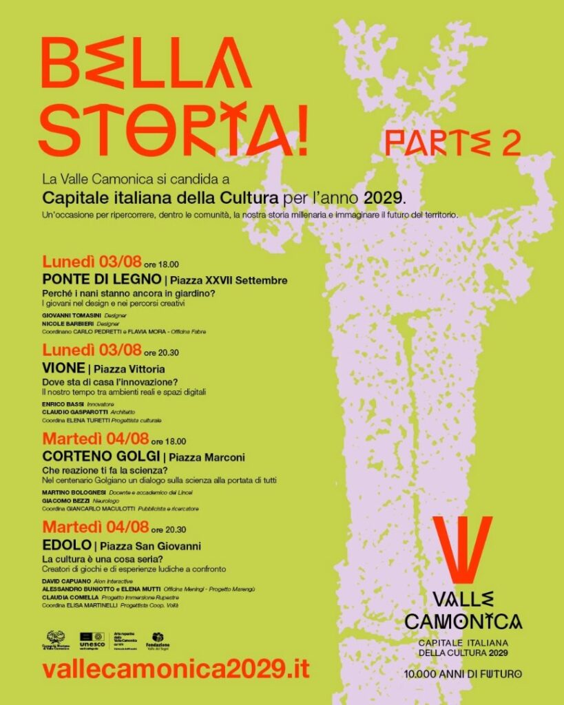 Valle Camonica candidata a Capitale della Cultura 2029 quattro incontri tra Ponte di Legno, Vione, Corteno Golgi ed Edolo