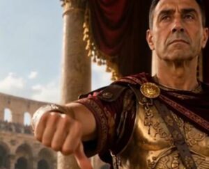 Vannacci come un gladiatore fa giustiziare Schlein e Conte in video Ia opposizioni insorgono