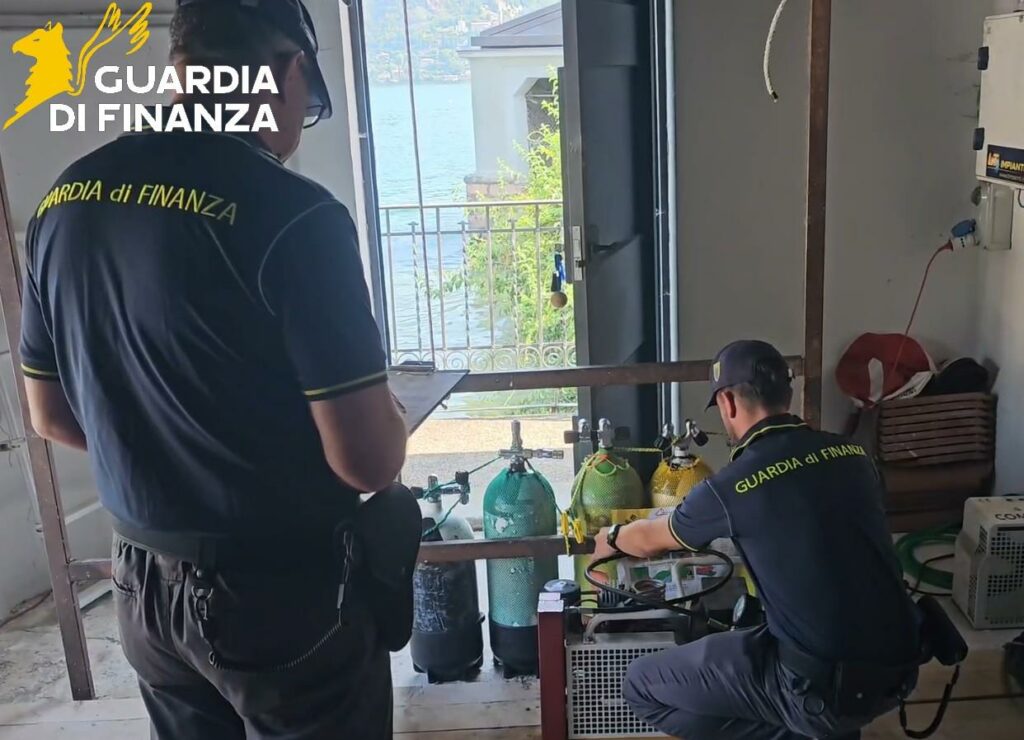 Controlli della Guardia di Finanza nei centri sub irregolarità in 9 strutture tra Lago d'Iseo, Garda, Como e Maggiore, multe per 90mila euro
