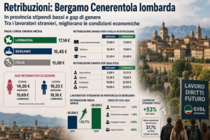 Retribuzioni a Bergamo, stipendi tra i più bassi della Lombardia cresce anche il divario di genere