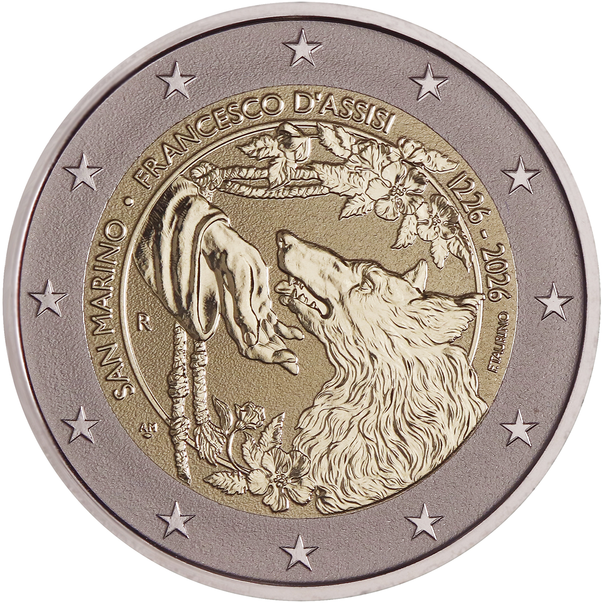 2 Euro Reverse Proof San Francesco Dritto 2