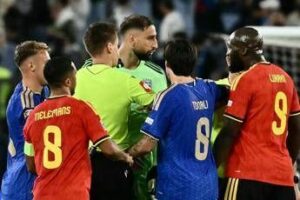 Italia Belgio rissa tra Donnarumma e Lukaku al triplice fischio cose successo Italia Belgio rissa tra Donnarumma e Lukaku al triplice fischio cose successo