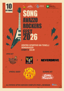 Songavazzo Rockers Fest 2026 il 10 ottobre al Centro Sportivo torna la festa rock con musica, food e beverage