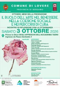 Lovere, arte e salute mentale al centro dell’incontro del 3 ottobre all’Accademia Tadini